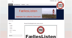 Desktop Screenshot of faelleslisten.dk
